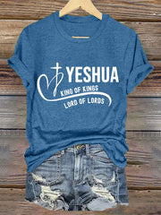 Camiseta informal para mujer Yeshua Rey de Reyes Señor de Señores