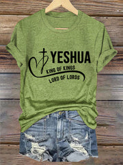 Camiseta informal para mujer Yeshua Rey de Reyes Señor de Señores
