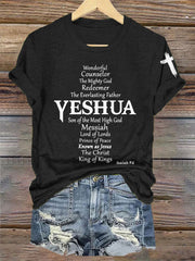 Camiseta clásica casual Yeshua para mujer