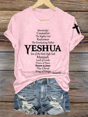 Camiseta clásica casual Yeshua para mujer