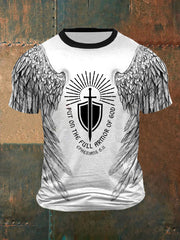Men's Put On The Full Armor Of God Print Short Sleeves T-shirt