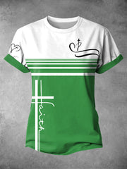 Women's Faith Love Cross Short-sleeved T-shirt