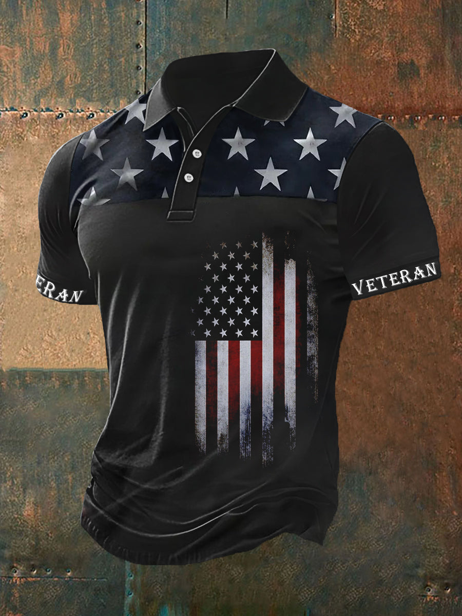 Men's Memorial Day Veteran Short Sleeve Polo Shirt