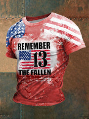 Men's Never Forget The Names Of 13 Fallen Soldiers Short Sleeve T-shirt