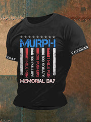 Men's Murph American Flag Memorial Day Short Sleeves T-shirt