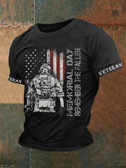 Men's Memorial Day Remember The Fallen Veteran Short Sleeves T-shirt