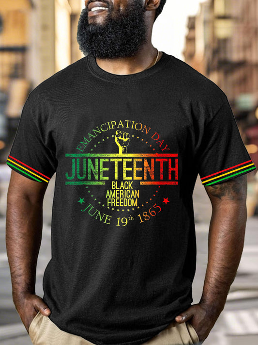Men's Juneteenth 1865 Printed Crew Neck T-Shirt
