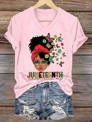 Women's Juneteenth Casual Short Sleeve T-Shirt