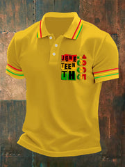 Men's 1865 Juneteenth Printed Casual Polo Shirt