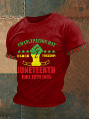 Men's Juneteenth 1865 Print Casual Tee