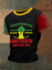 Men's Juneteenth 1865 Print Casual Tee