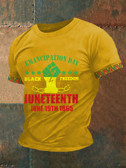 Men's Juneteenth 1865 Print Casual Tee