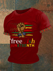 Men's Free-ish Juneteenth 1865 Print Casual Tee