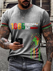 Men's Juneteeth Black History Printed T-shirt