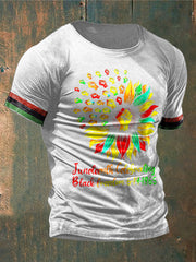 Men's Juneteeth Black History Printed T-shirt