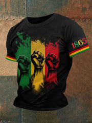 Men's Juneteenth 1865 Print Casual Tee