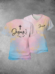 Women's Faith Cross Jesus Has My Back Printed Casual Shirt