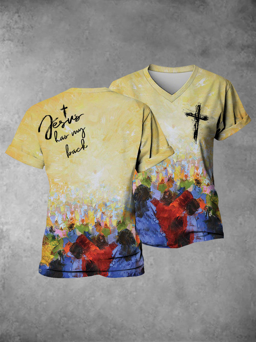 Women's Jesus Has My Back Short-sleeved T-shirt