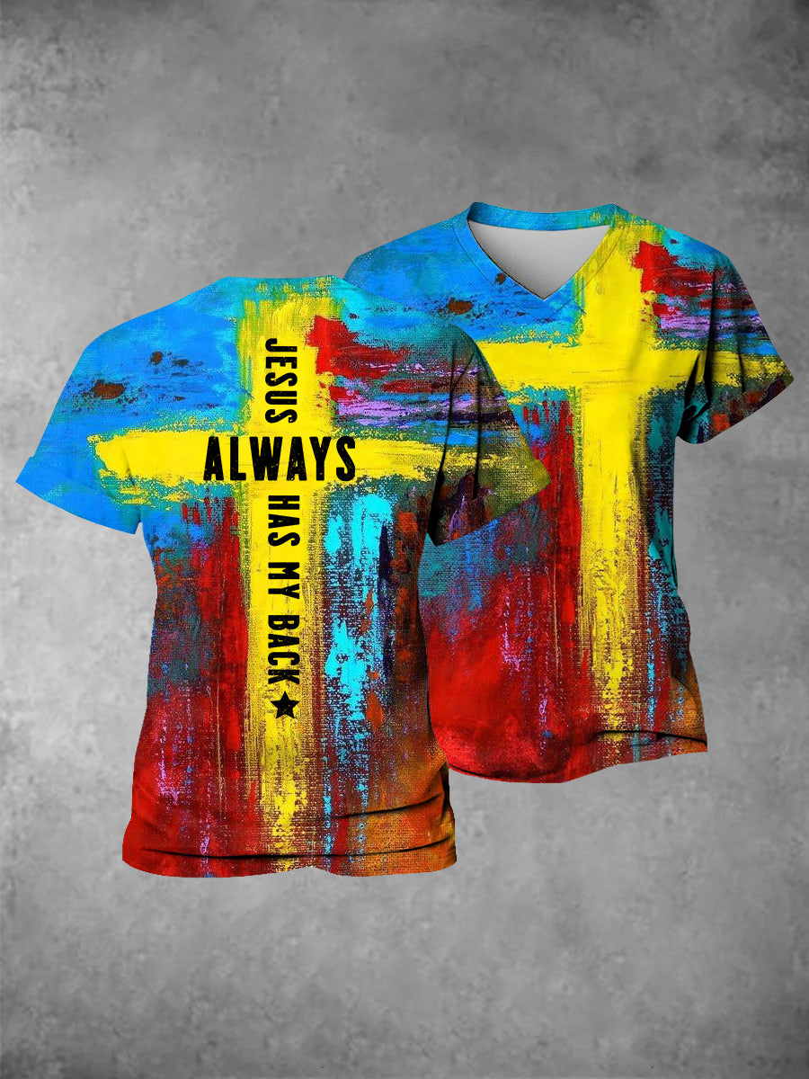 Women's Jesus Has My Back Short-sleeved T-shirt
