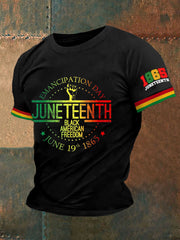 Men's Juneteenth 1865 Printed Short Sleeves T-shirt