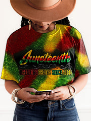 Women's Juneteenth 1865 Printed Short Sleeves T-shirt