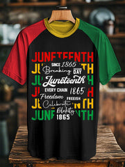 Unisex Juneteenth 1865 Print Casual Tee