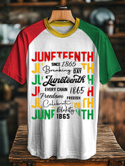 Unisex Juneteenth 1865 Print Casual Tee