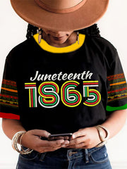 Women's Juneteenth 1865 Printed Short Sleeves T-shirt