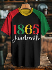 Unisex Juneteenth 1865 Red Yellow Green Print Casual Tee