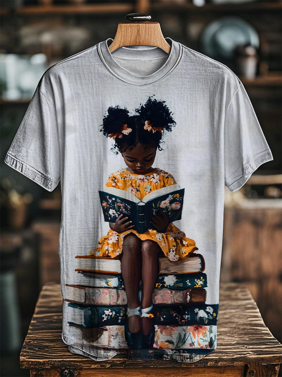 Unisex Juneteenth Black Art Printed O-neck Short Sleeve T-Shirt