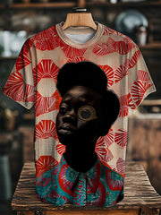 Unisex Juneteenth Black Art Printed O-neck Short Sleeve T-Shirt