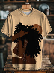 Unisex Juneteenth Black Art Printed O-neck Short Sleeve T-Shirt