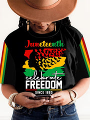 Women's Juneteenth 1865 Printed Short Sleeves T-shirt