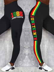 Womens 1865 Juneteenth Graphic Comfy Leggings