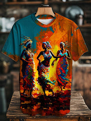 Unisex Juneteenth Black Art Printed O-neck Short Sleeve T-Shirt