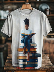 Unisex Juneteenth Black Art Printed O-neck Short Sleeve T-Shirt