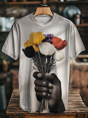 Unisex Juneteenth Black Art Printed O-neck Short Sleeve T-Shirt
