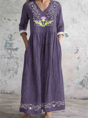 Women's England Scotland Thistle Printed Dress