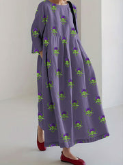 Women's England Scotland Thistle Printed Dress