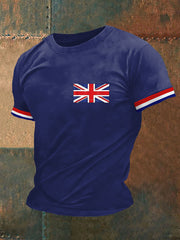 Men's UK Flag Print Casual Tee