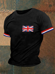 Men's UK Flag Print Casual Tee