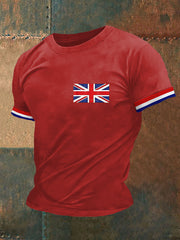 Men's UK Flag Print Casual Tee