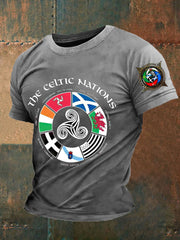 Men's England Scotland Celtic Printed T-shirt