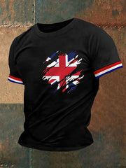Men's UK Flag Print Casual Tee