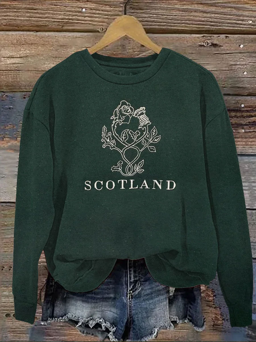 Women's England Scotland Printed Sweatshirt