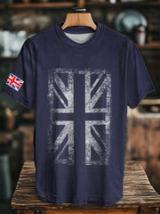Men's England Flag Printed Short Sleeve T-shirt