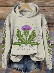 Women's England Scotland Thistle Printed Sweatshirt