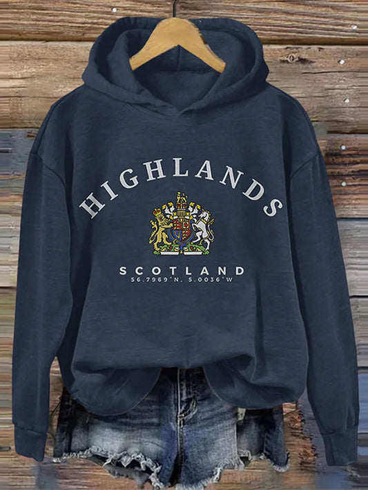 Women's England Scotland Thistle Printed Sweatshirt