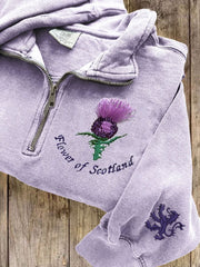 Women's England Scotland Thistle Printed Sweatshirt