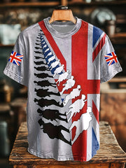 Men's Union Jack Print Casual T-Shirt